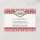 Het Collectie Glitter Damask Las Vegas Wedding Informatiekaartje (Voorkant)