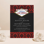 Het Collectie Glitter Damask Las Vegas Wedding Kaart