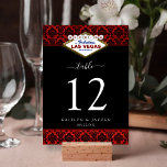 Het Collectie Glitter Damask Las Vegas Wedding Kaart<br><div class="desc">Viel in stijl met deze stijlvolle en zeer trendy trouwlijstnummerkaarten. Dit ontwerp is gemakkelijk te personaliseren met uw speciale gebeurtenisformulering en uw gasten zullen enthousiast zijn wanneer zij deze geweldige tabelnummers zien. *** HOE MOET U BESTELLEN *** Gelieve elke tabelnummerkaart aan te passen en toe te voegen aan uw karretje,...</div>