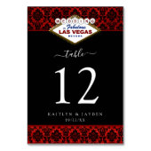 Het Collectie Glitter Damask Las Vegas Wedding Kaart (Voorkant)
