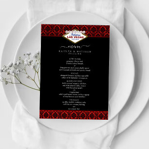 Het Collectie Glitter Damask Las Vegas Wedding Menu
