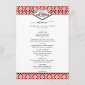 Het Collectie Glitter Damask Las Vegas Wedding Menu (Voorkant)