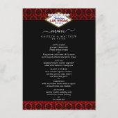 Het Collectie Glitter Damask Las Vegas Wedding Menu (Voorkant)