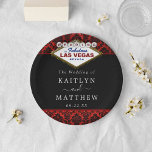 Het Collectie Glitter Damask Las Vegas Wedding Papieren Bordje<br><div class="desc">Geniet in stijl met deze stijlvolle en zeer trendy borden van trouwpapier. Dit ontwerp is gemakkelijk te personaliseren met uw speciale gebeurtenisformulering en uw gasten zullen enthousiast zijn wanneer zij deze geweldige borden zien.</div>