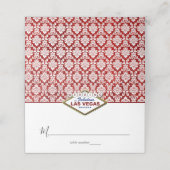 Het Collectie Glitter Damask Las Vegas Wedding Plaatskaartje (Buitenkant ongevouwen)