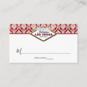 Het Collectie Glitter Damask Las Vegas Wedding Plaatskaartje (Voorkant)