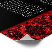 Het Collectie Glitter Damask Las Vegas Wedding Poster (Hoek)