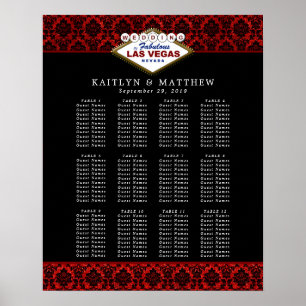 Het Collectie Glitter Damask Las Vegas Wedding Poster