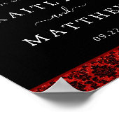 Het Collectie Glitter Damask Las Vegas Wedding Poster (Hoek)