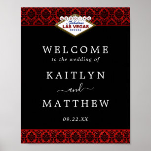 Het Collectie Glitter Damask Las Vegas Wedding Poster