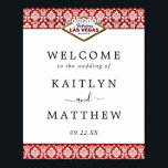 Het Collectie Glitter Damask Las Vegas Wedding Poster<br><div class="desc">Geniet in stijl met dit stijlvolle en zeer trendy trouwwelkomstteken. Dit ontwerp is gemakkelijk te personaliseren met uw speciale gebeurtenisformulering en uw gasten zullen enthousiast zijn wanneer zij dit geweldige teken zien.</div>