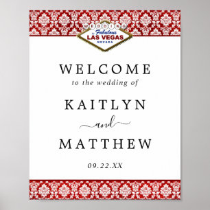 Het Collectie Glitter Damask Las Vegas Wedding Poster