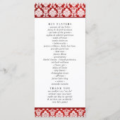 Het Collectie Glitter Damask Las Vegas Wedding Programmakaart (Achterkant)