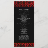 Het Collectie Glitter Damask Las Vegas Wedding Programmakaart (Achterkant)