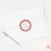 Het Collectie Glitter Damask Las Vegas Wedding Ronde Sticker (Envelop)