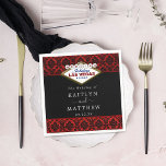 Het Collectie Glitter Damask Las Vegas Wedding Servet<br><div class="desc">Viel in stijl met deze moderne en trendy trouwluiers. Pas het ontwerp eenvoudig aan om deze servetten volledig uniek te maken voor uw speciale dag.</div>