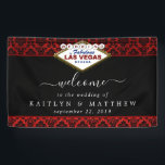 Het Collectie Glitter Damask Las Vegas Wedding Spandoek<br><div class="desc">Geniet in stijl met deze stijlvolle en zeer trendy trouwwelkomstbanner. Dit ontwerp is gemakkelijk te personaliseren met uw speciale gebeurtenisformulering en uw gasten zullen enthousiast zijn wanneer zij deze geweldige banner zien.</div>