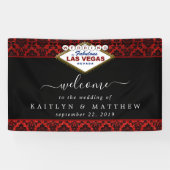 Het Collectie Glitter Damask Las Vegas Wedding Spandoek (Horizontaal)