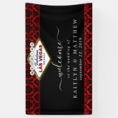 Het Collectie Glitter Damask Las Vegas Wedding Spandoek (Verticaal)