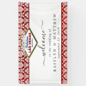 Het Collectie Glitter Damask Las Vegas Wedding Spandoek (Verticaal)