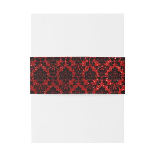 Het Collectie Glitter Damask Las Vegas Wedding Uitnodigingen Wikkel (Achterkant Voorbeeld)