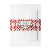 Het Collectie Glitter Damask Las Vegas Wedding Uitnodigingen Wikkel (Voorkant Voorbeeld)