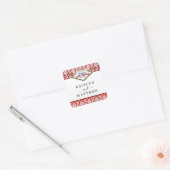 Het Collectie Glitter Damask Las Vegas Wedding Vierkante Sticker (Envelop)