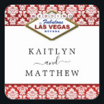 Het Collectie Glitter Damask Las Vegas Wedding Vierkante Sticker<br><div class="desc">Geniet in stijl met deze stijlvolle en zeer trendy trouwstickers. Dit ontwerp is gemakkelijk te personaliseren met uw speciale gebeurtenisformulering en uw gasten zullen enthousiast zijn wanneer zij deze geweldige stickers ontvangen.</div>