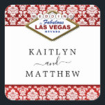 Het Collectie Glitter Damask Las Vegas Wedding Vierkante Sticker<br><div class="desc">Geniet in stijl met deze stijlvolle en zeer trendy trouwstickers. Dit ontwerp is gemakkelijk te personaliseren met uw speciale gebeurtenisformulering en uw gasten zullen enthousiast zijn wanneer zij deze geweldige stickers ontvangen.</div>