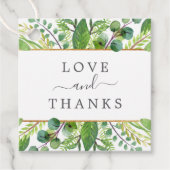 Het Collectie Greenery & Gold Wedding Bedankjes Labels (Voorkant)