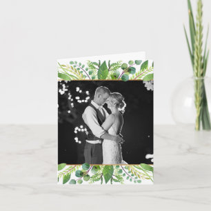 Het Collectie Greenery & Gold Wedding Bedankkaart