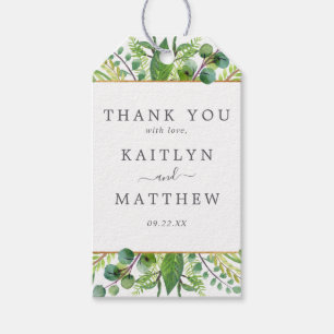 Het Collectie Greenery & Gold Wedding Cadeaulabel