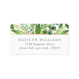 Het Collectie Greenery & Gold Wedding Etiket