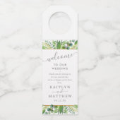Het Collectie Greenery & Gold Wedding Flessenhanger (Voorkant)
