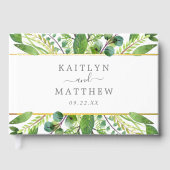 Het Collectie Greenery & Gold Wedding Gastenboek (Voorkant)