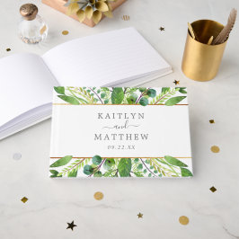 Het Collectie Greenery & Gold Wedding Gastenboek