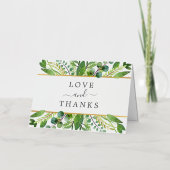 Het Collectie Greenery & Gold Wedding Hartelijk da Folie Wenskaart (Voorkant)