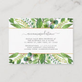 Het Collectie Greenery & Gold Wedding Informatiekaartje (Voorkant)