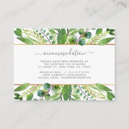 Het Collectie Greenery & Gold Wedding Informatiekaartje