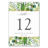 Het Collectie Greenery & Gold Wedding Kaart (Voorkant)