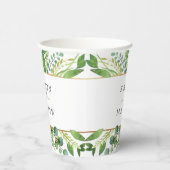 Het Collectie Greenery & Gold Wedding Papieren Bekers (Rechts)