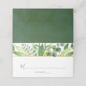 Het Collectie Greenery & Gold Wedding Plaatskaartje (Buitenkant ongevouwen)