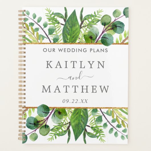 Het Collectie Greenery & Gold Wedding Planner (Voorkant)