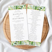 Het Collectie Greenery & Gold Wedding Programmakaart