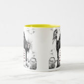 Het Collectie Grim Reaper van Clark Ulysse Tweekleurige Koffiemok (Center)