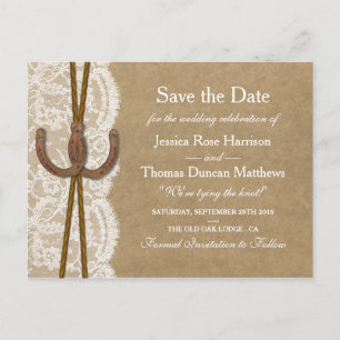 Het Collectie Kraft, Lace en Hoefijzer Aankondigingskaart