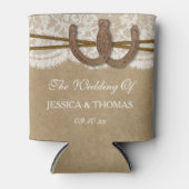 Het Collectie Kraft, Lace en Hoefijzer Wedding Blikjeskoeler (Voorkant)