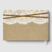 Het Collectie Kraft, Lace en Hoefijzer Wedding Gastenboek (Achterkant)
