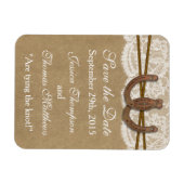 Het Collectie Kraft, Lace en Hoefijzer Wedding Magneet (Horizontaal)