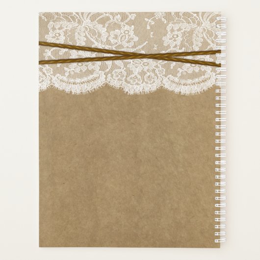 Het Collectie Kraft, Lace en Hoefijzer Wedding Planner (Achterkant)